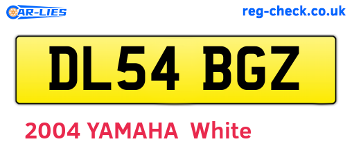 DL54BGZ are the vehicle registration plates.