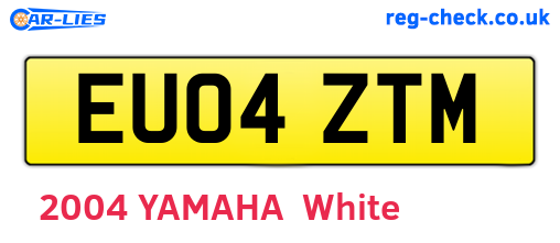 EU04ZTM are the vehicle registration plates.