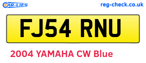 FJ54RNU are the vehicle registration plates.