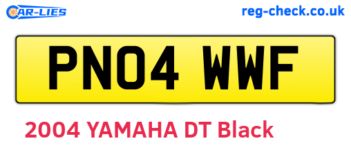 PN04WWF are the vehicle registration plates.
