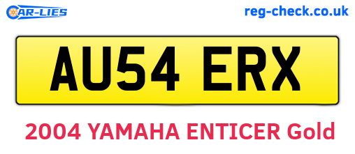 AU54ERX are the vehicle registration plates.