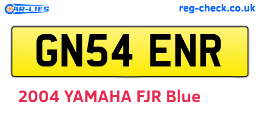 GN54ENR are the vehicle registration plates.
