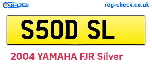 S50DSL are the vehicle registration plates.