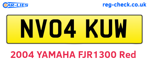 NV04KUW are the vehicle registration plates.