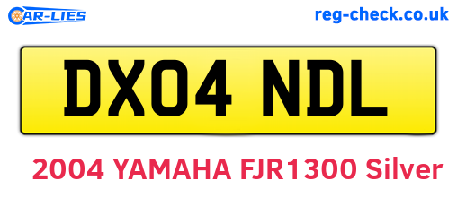 DX04NDL are the vehicle registration plates.