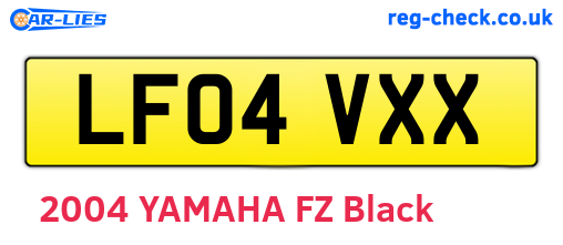 LF04VXX are the vehicle registration plates.