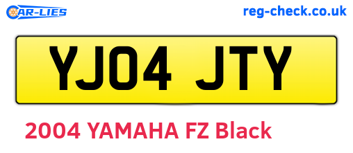 YJ04JTY are the vehicle registration plates.