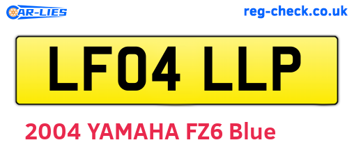LF04LLP are the vehicle registration plates.