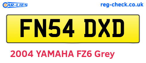 FN54DXD are the vehicle registration plates.