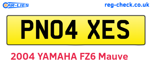 PN04XES are the vehicle registration plates.