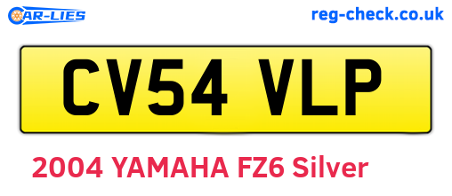 CV54VLP are the vehicle registration plates.