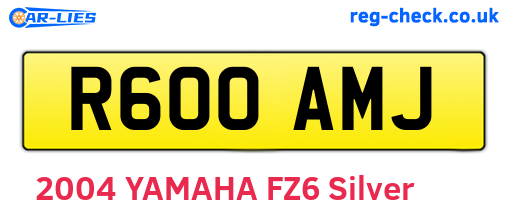 R600AMJ are the vehicle registration plates.