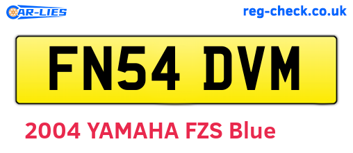 FN54DVM are the vehicle registration plates.