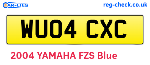 WU04CXC are the vehicle registration plates.