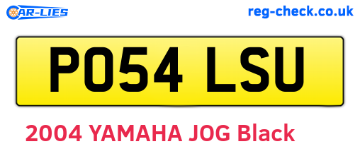 PO54LSU are the vehicle registration plates.