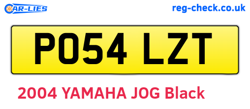 PO54LZT are the vehicle registration plates.