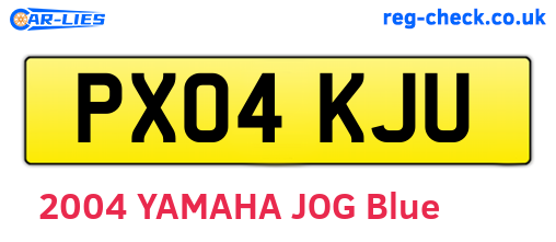 PX04KJU are the vehicle registration plates.