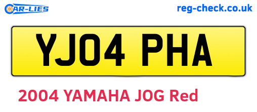 YJ04PHA are the vehicle registration plates.