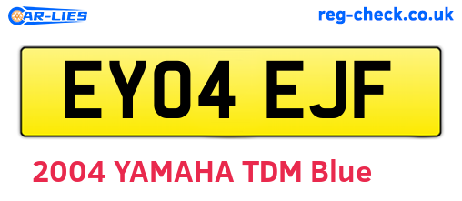 EY04EJF are the vehicle registration plates.