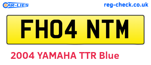FH04NTM are the vehicle registration plates.