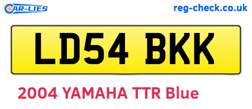 LD54BKK are the vehicle registration plates.