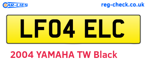 LF04ELC are the vehicle registration plates.