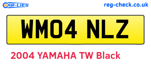 WM04NLZ are the vehicle registration plates.