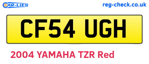 CF54UGH are the vehicle registration plates.
