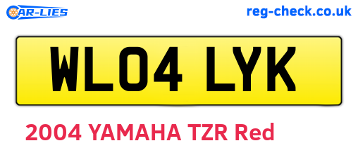 WL04LYK are the vehicle registration plates.