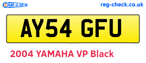 AY54GFU are the vehicle registration plates.