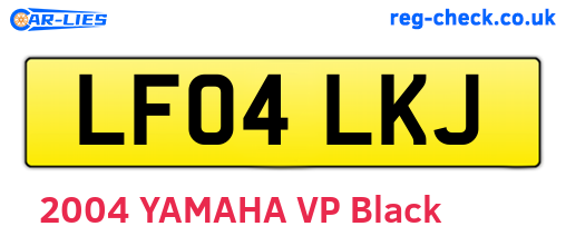 LF04LKJ are the vehicle registration plates.