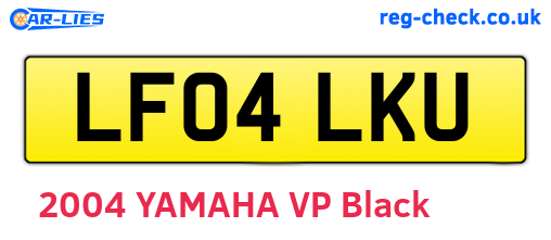 LF04LKU are the vehicle registration plates.