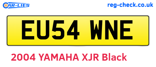 EU54WNE are the vehicle registration plates.