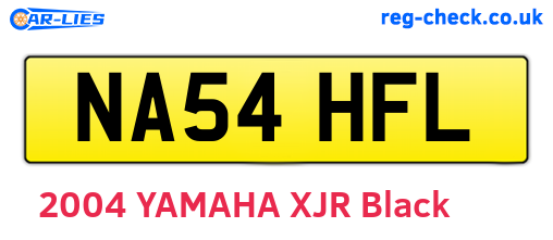 NA54HFL are the vehicle registration plates.