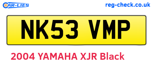 NK53VMP are the vehicle registration plates.