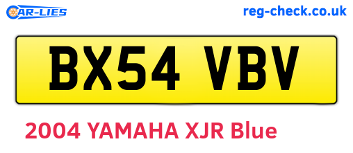 BX54VBV are the vehicle registration plates.