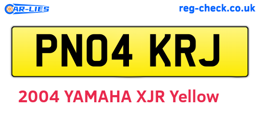 PN04KRJ are the vehicle registration plates.