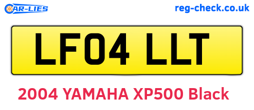 LF04LLT are the vehicle registration plates.