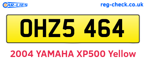 OHZ5464 are the vehicle registration plates.