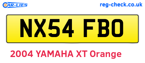 NX54FBO are the vehicle registration plates.
