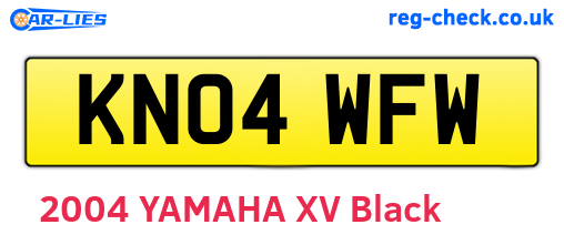 KN04WFW are the vehicle registration plates.