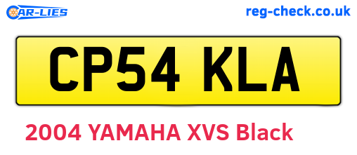 CP54KLA are the vehicle registration plates.