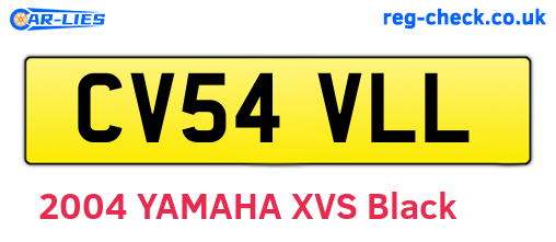 CV54VLL are the vehicle registration plates.