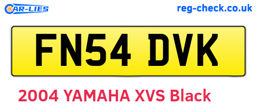 FN54DVK are the vehicle registration plates.