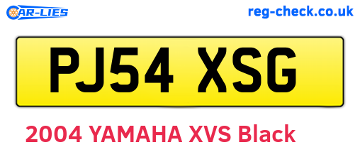 PJ54XSG are the vehicle registration plates.