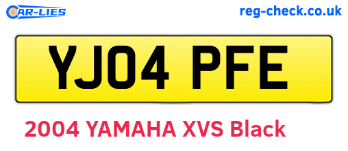 YJ04PFE are the vehicle registration plates.