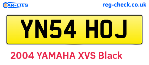 YN54HOJ are the vehicle registration plates.