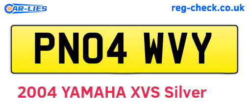 PN04WVY are the vehicle registration plates.