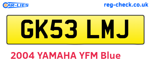 GK53LMJ are the vehicle registration plates.