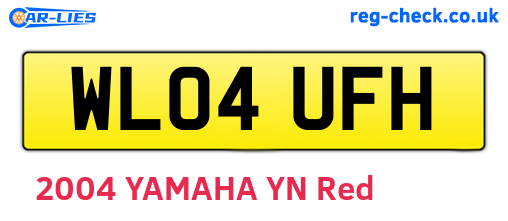 WL04UFH are the vehicle registration plates.
